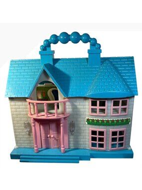 Blue Box Tiny Dreams Carry Along Doll House Swimming Pool Fits Polly Pockets